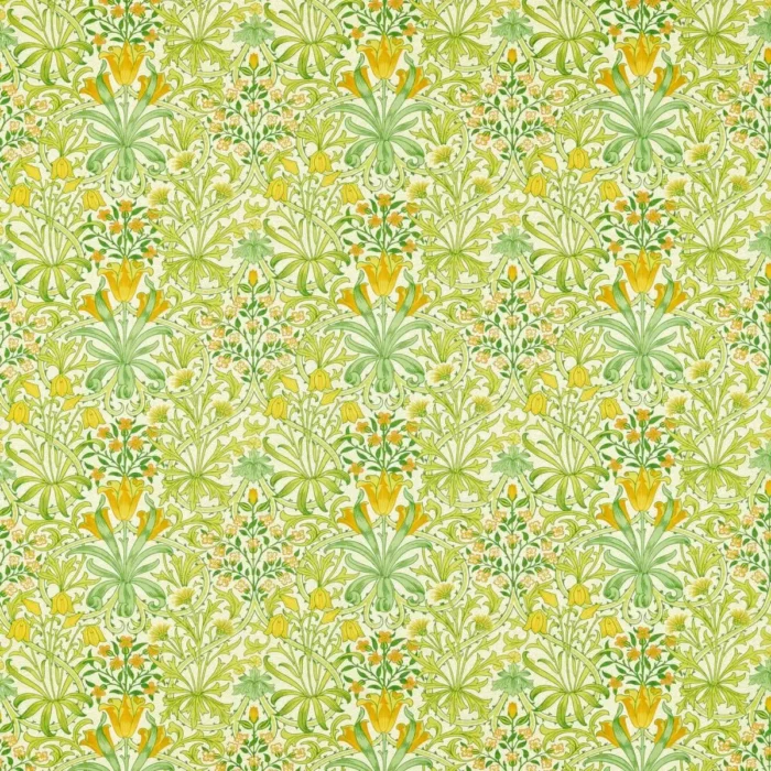 Woodland Weeds Fabric - Sap Green swatch
