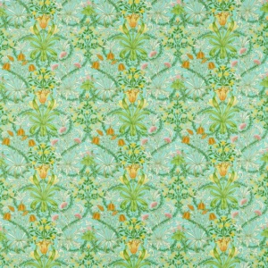 green botanical printed fabric from William Morris & Co
