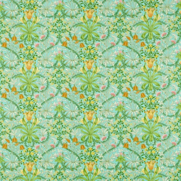 green botanical printed fabric from William Morris & Co