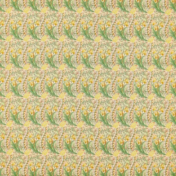 Daffodil Fabric - Pink / Leaf Green from