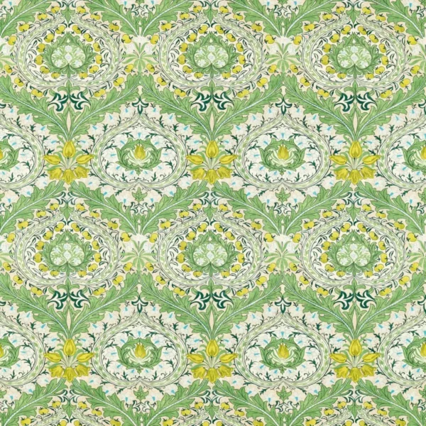 green botanical printed fabric from William Morris & Co