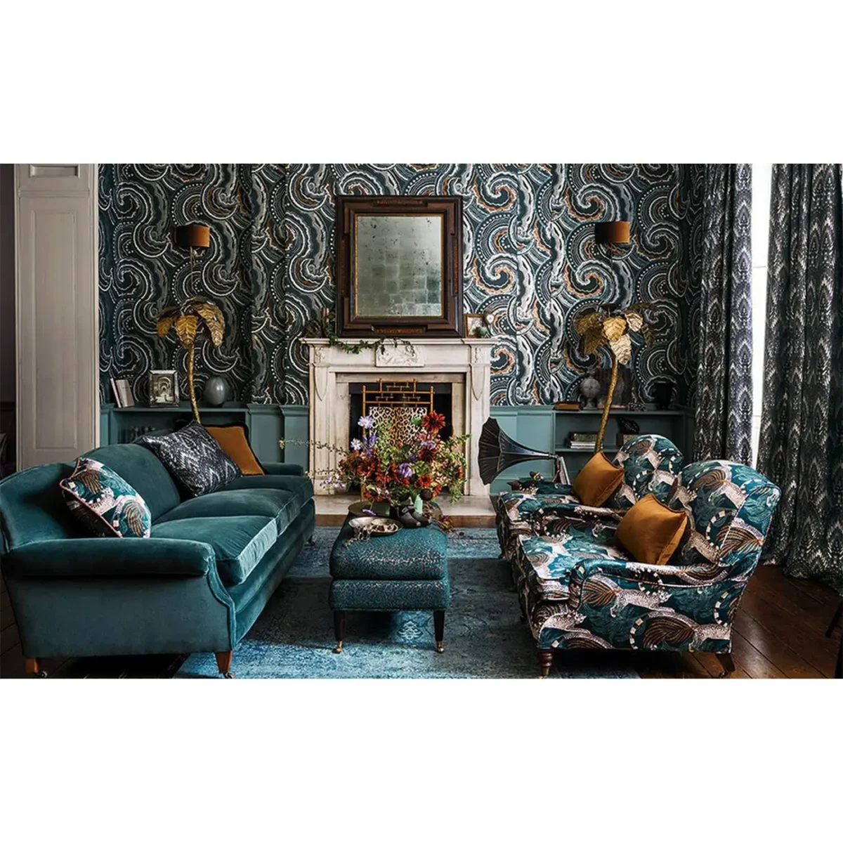 Dita Fabric - Midnight from