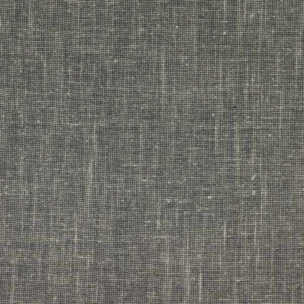 Linhope Fabric - Charcoal by black-grey plain woven fabric from Designers Guild