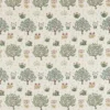 green botanical linen fabric from William Morris & Co