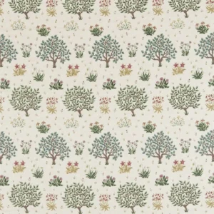 green botanical linen fabric from William Morris & Co