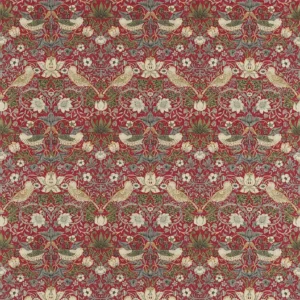 red animal cotton fabric from William Morris & Co