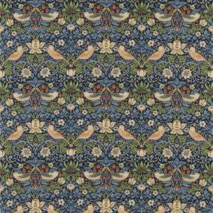 blue animal cotton fabric from William Morris & Co