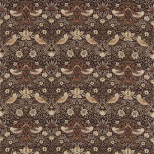 brown animal cotton fabric from William Morris & Co