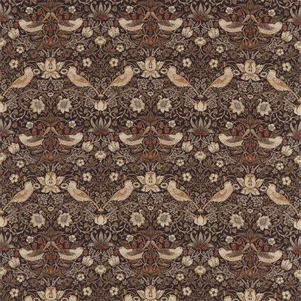 brown animal cotton fabric from William Morris & Co