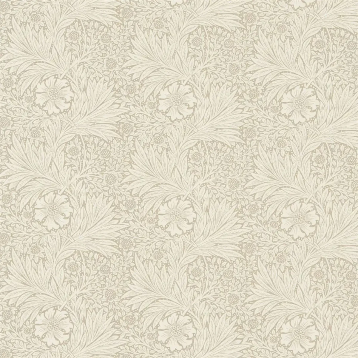neutral botanical linen fabric from William Morris & Co