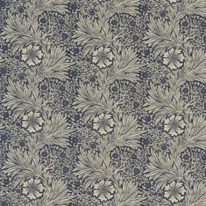blue botanical linen fabric from William Morris & Co