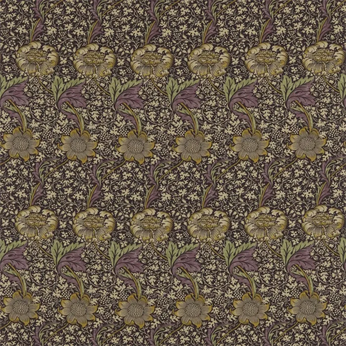 Kennet Fabric - Grape / Gold swatch