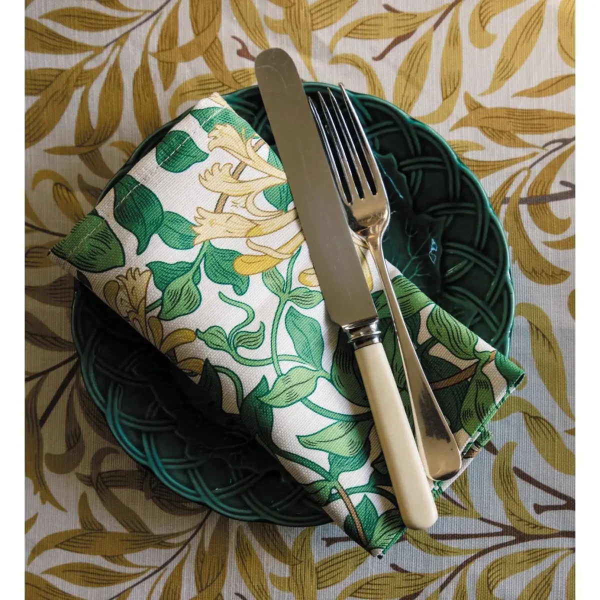 Willow Bough Fabric - Leaf Green by Willow Bough Fabric - Leaf Green from