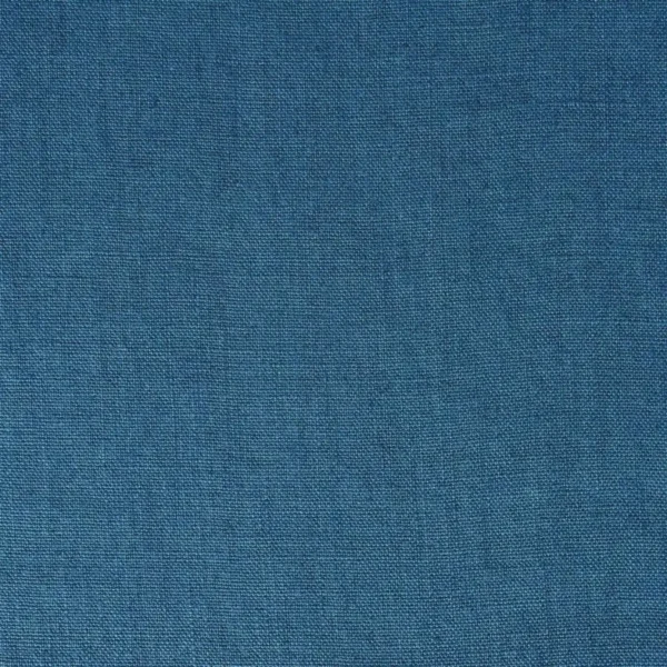 Brera Lino Fabric - Petrol by blue plain linen fabric from Designers Guild