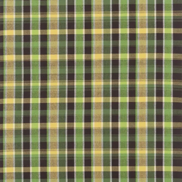 green checked cotton fabric from Designers Guild