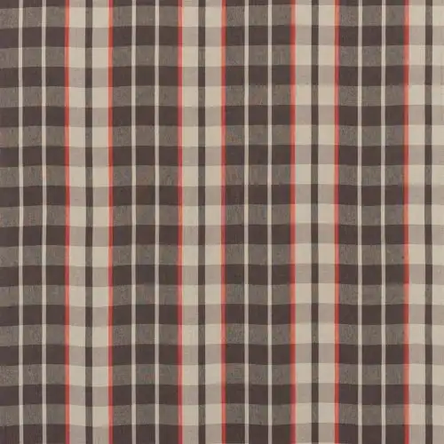 Brera Piazza Fabric - Nasturtium by brown checked linen fabric from Designers Guild