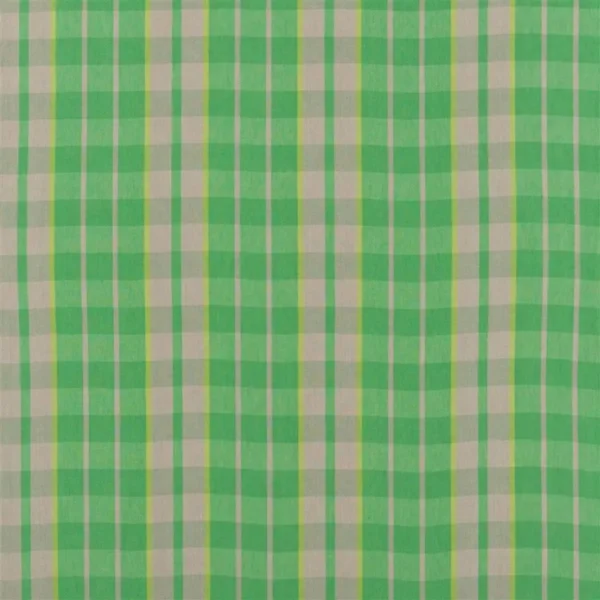 Brera Piazza Fabric - Emerald by green checked linen fabric from Designers Guild
