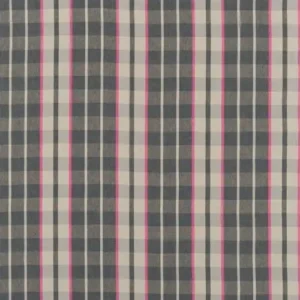 black-grey checked linen fabric from Designers Guild