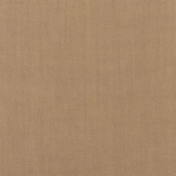 Brera Lino Fabric - Turmeric by brown plain linen fabric from Designers Guild