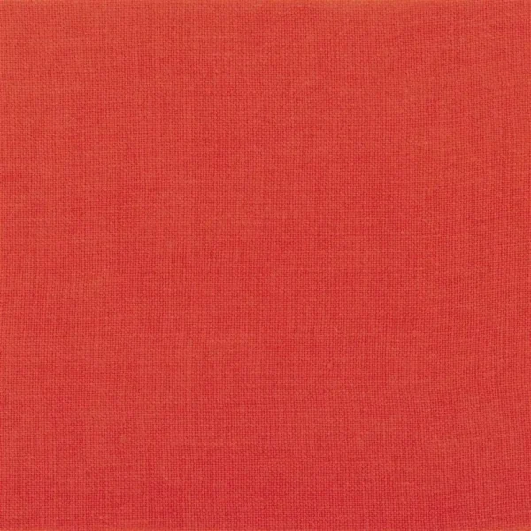 Brera Lino Fabric - Nasturtium by red plain linen fabric from Designers Guild