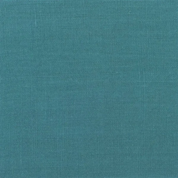 Brera Lino Fabric - Teal by blue plain linen fabric from Designers Guild