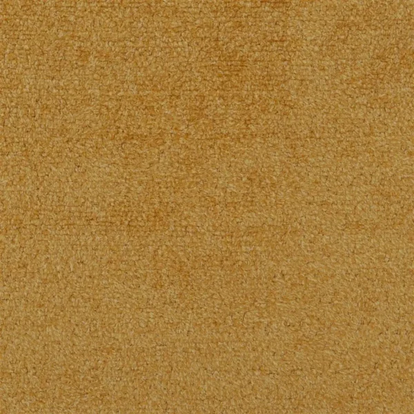 Azuara Fabric - Ochre by yellow plain velvet-chenille fabric from Designers Guild