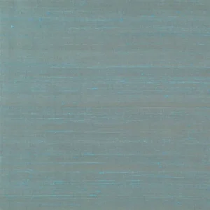 blue plain silk-satin fabric from Designers Guild