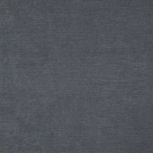 Lorton Fabric - Steel by black-grey plain woven fabric from Designers Guild