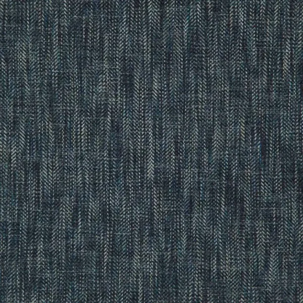 Keswick Fabric - Midnight by black-grey plain woven fabric from Designers Guild