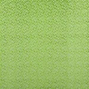 green geometric velvet-chenille fabric from Designers Guild