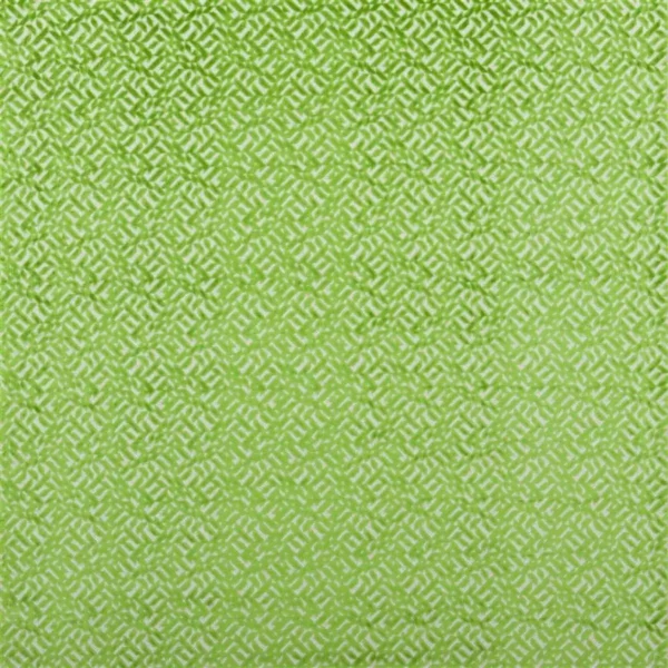 green geometric velvet-chenille fabric from Designers Guild