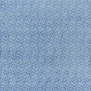 blue geometric velvet-chenille fabric from Designers Guild