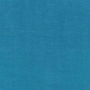 blue plain linen fabric from Designers Guild