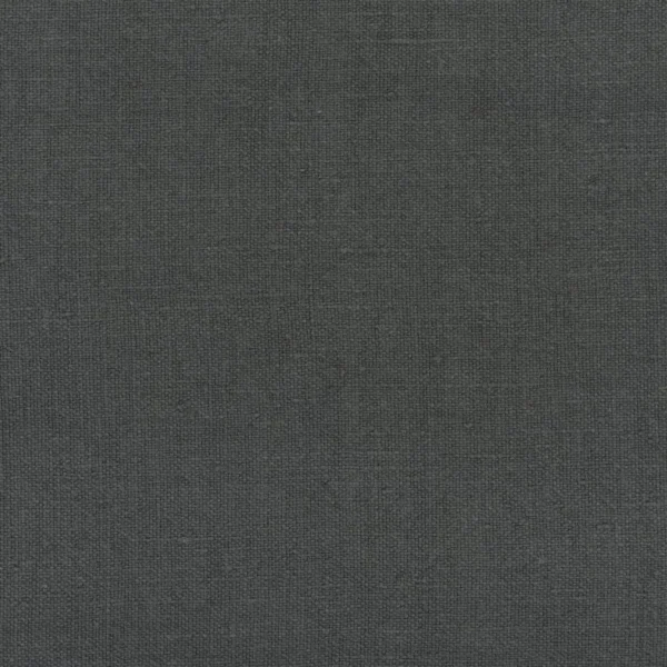 Brera Moda Fabric - Charcoal by black-grey plain linen fabric from Designers Guild