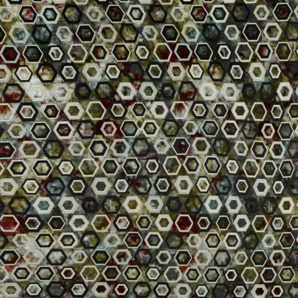 Sukhna Fabric - Damson by multicolour geometric velvet-chenille fabric from Designers Guild