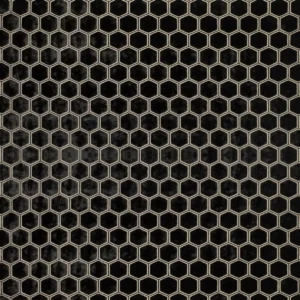 black-grey geometric velvet-chenille fabric from Designers Guild
