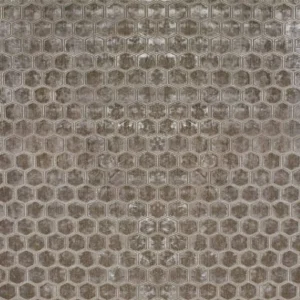 brown geometric velvet-chenille fabric from Designers Guild