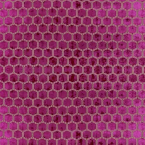 pink geometric velvet-chenille fabric from Designers Guild