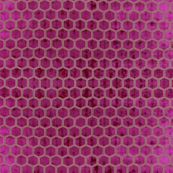 pink geometric velvet-chenille fabric from Designers Guild