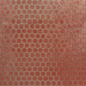 pink geometric velvet-chenille fabric from Designers Guild