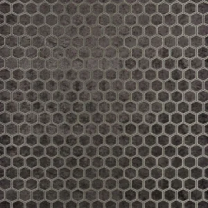 brown geometric velvet-chenille fabric from Designers Guild