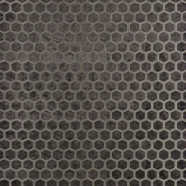 brown geometric velvet-chenille fabric from Designers Guild