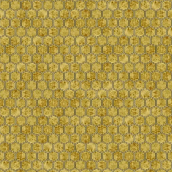 Manipur Fabric - Gold by yellow geometric velvet-chenille fabric from Designers Guild