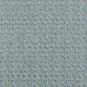 black-grey geometric velvet-chenille fabric from Designers Guild