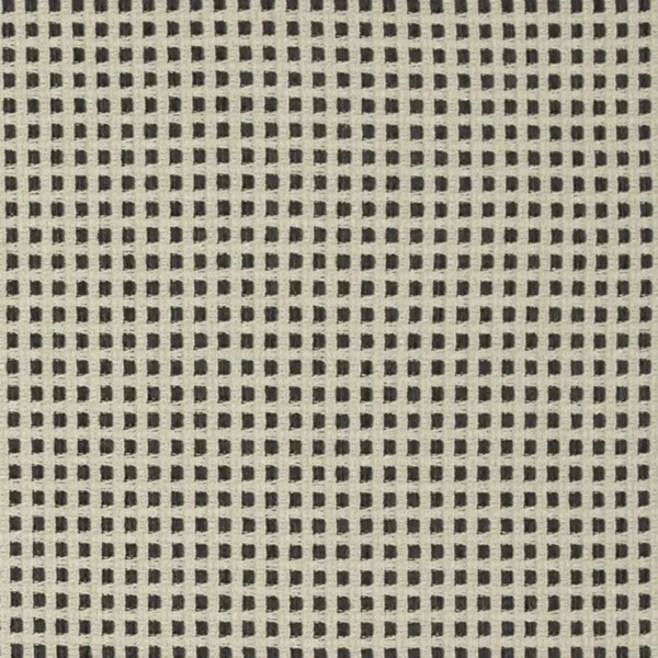 Lisbon Fabric - Ebony by black-grey geometric woven fabric from Designers Guild