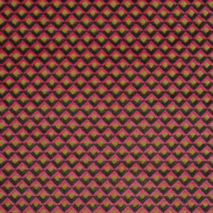 pink geometric velvet-chenille fabric from Designers Guild