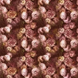 brown botanical cotton fabric from Designers Guild