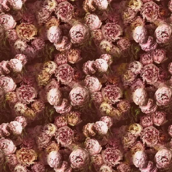 Vespertina Fabric - Sepia by brown botanical cotton fabric from Designers Guild