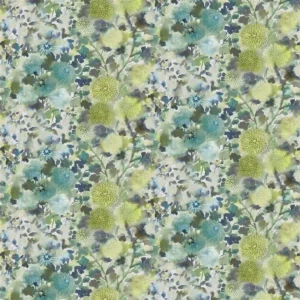green botanical linen fabric from Designers Guild