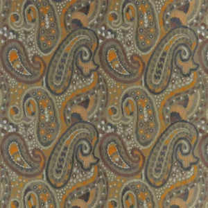 brown botanical embroideried fabric from Designers Guild